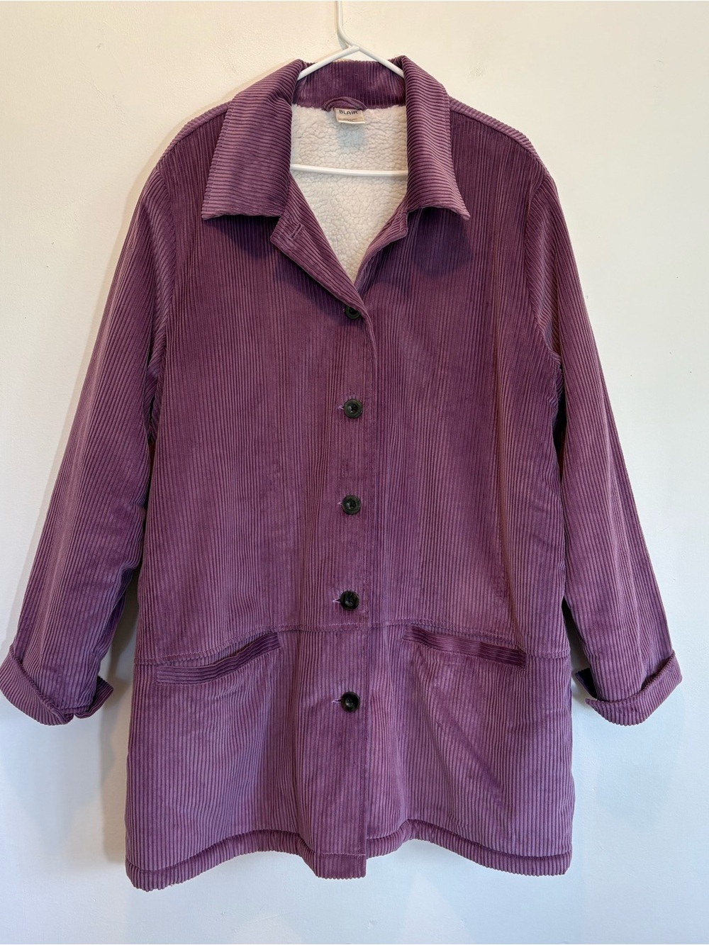 New Purple Corduroy Sherpa Lined Barn Coat Women’s 2XL Winter